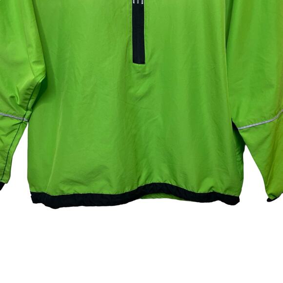 Vintage Y2K Nike Neon Green 1/2 Zip Windbreaker Jacket Running Mens Size Small - Picture 4 of 12